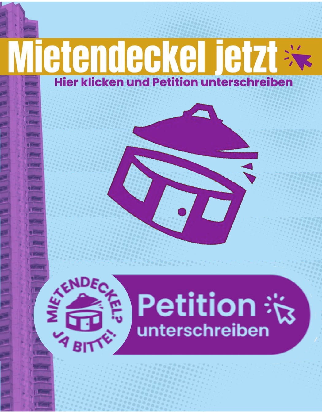 sharepic zur WeAct-Petition - Mietendeckel unterschreiben